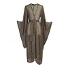 Jennafer Grace Women's Gold / Black Oracle Kimono In Gold/black