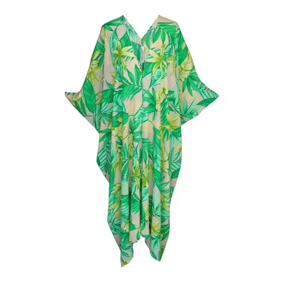 Jennafer Grace Women's Green Canopy Nude Caftan