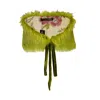 Jennafer Grace Women's Green Moss Faux Fur Velvet Knot Stole In Green