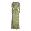 Jennafer Grace Women's Green Signature Wrap Dress In Sage Blossom In Green