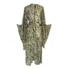 Jennafer Grace Women's Green Zanzibar Kimono In Gray