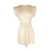 Jennafer Grace Women's Grey Almond Tunic With Tie In Grey