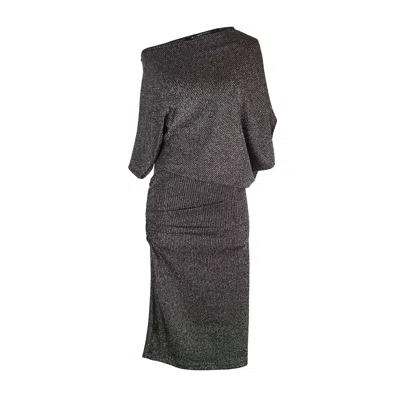Jennafer Grace Women's Gunmetal Angle Dress In Gray