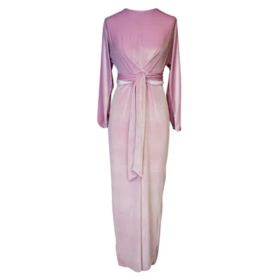 Jennafer Grace Women's Lily Velvet Twist Dress In Purple