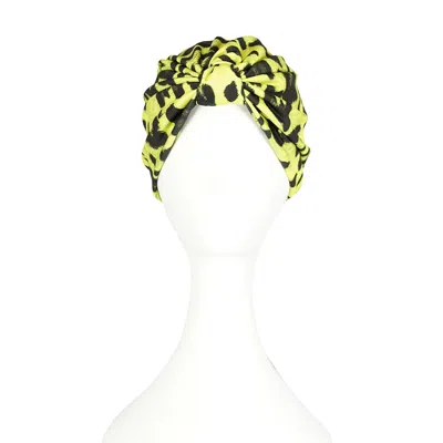 Jennafer Grace Women's Limon Leopard Turban In Green
