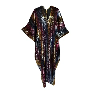 Jennafer Grace Women's Lucienne Leopard Caftan Kaftan Dress In Multi