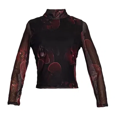 Jennafer Grace Women's Lucy Long Sleeve Top In Black Orchid