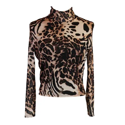 Jennafer Grace Women's Lucy Long Sleeve Top In Jaguar In Brown