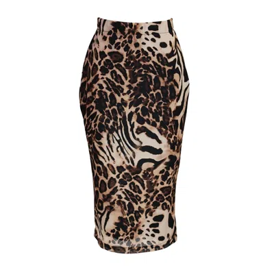 Jennafer Grace Women's Lucy Pencil Skirt In Jaguar In Brown