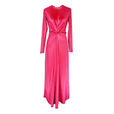 Jennafer Grace Women's Magenta Velvet Knot Dress In Purple