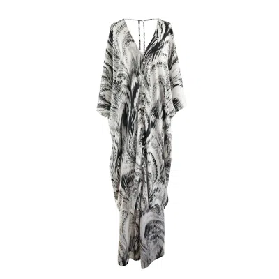 Jennafer Grace Women's Marble Tunic Caftan & Palazzo Pant Set In Gray