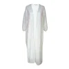 Jennafer Grace Women's Moonstone Blanc Sequin Cocoon Jacket In White