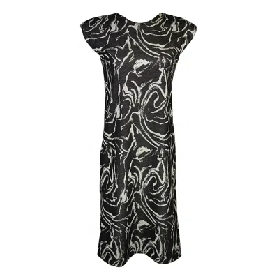Jennafer Grace Women's Neutrals / Black Sabrina Shift In Obsidian - Preorder
