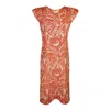 Jennafer Grace Women's Neutrals / Red Sabrina Shift In Sand Stone - Preorder In Red