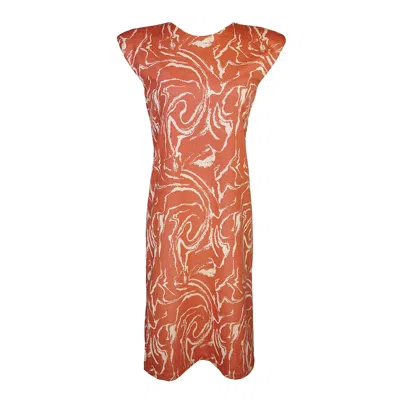 Jennafer Grace Women's Neutrals / Red Sabrina Shift In Sand Stone - Preorder