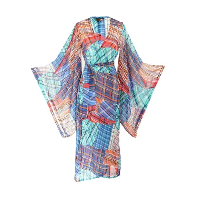 Jennafer Grace Women's Nu Tartan Kimono In Multi