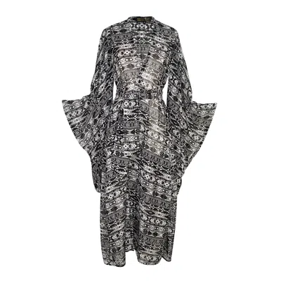 Jennafer Grace Women's Octavia Kimono In Black/white