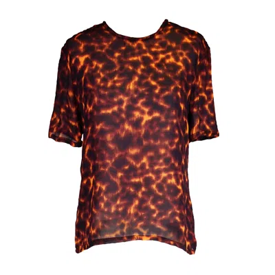 Jennafer Grace Women's Orange / Black Mareesa Top In Tortoise In White
