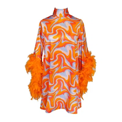Jennafer Grace Women's Orange / Blue Time Warp Mod Mini In Volcanique In Multi