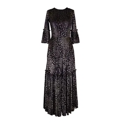 Jennafer Grace Women's Pantera Ruffle Dress In Black