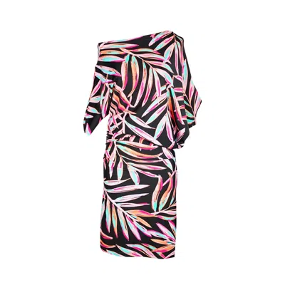 Jennafer Grace Women's Paradise Palm Angle Dress In Black