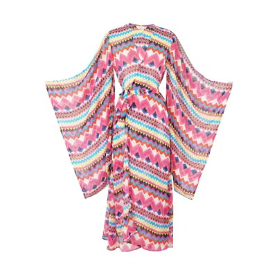 Jennafer Grace Women's Pink / Purple Azucar Kimono In Pink/purple