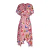 Jennafer Grace Women's Pink / Purple Lanie Flutter Wrap Dress In Pink/purple