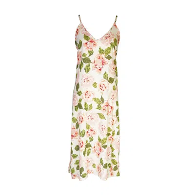 Jennafer Grace Women's Pink / Purple / White English Rose Slip Dress In Pink/purple/white