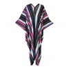 Jennafer Grace Women's Raspberry Stripe Caftan Kaftan Dress