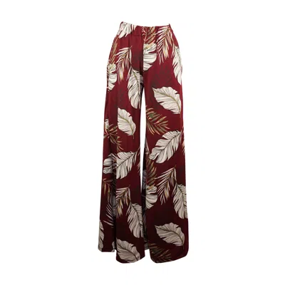 Jennafer Grace Women's Red Antigua Rouge Palazzo Pants