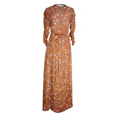 Jennafer Grace Women's Red Signature Wrap Dress In Terracotta