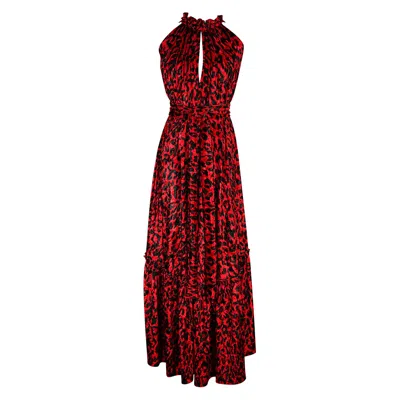 Jennafer Grace Women's Red Vanya Rouge Maxi Dress