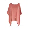 Jennafer Grace Women's Rose Silk Velvet Scarf Top In Multi