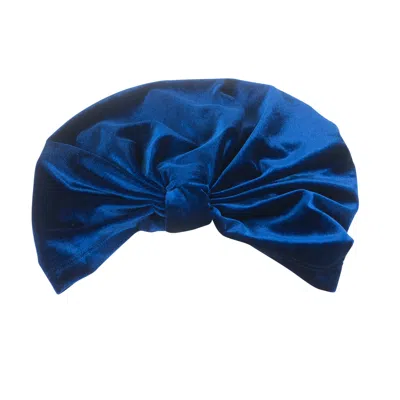 Jennafer Grace Women's Royal Blue Velvet Turban