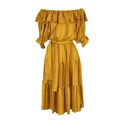 Jennafer Grace Women's Saffron Veranda Dress In Orange