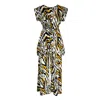 Jennafer Grace Women's Saffron Zebra Tunic & Palazzo Set In Orange