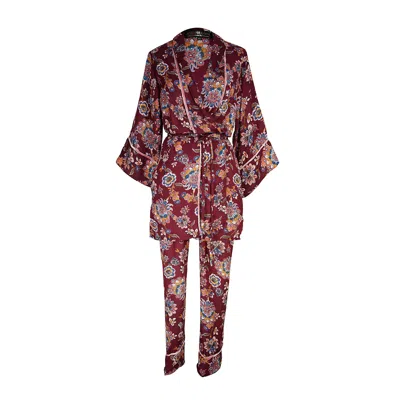 Jennafer Grace Women's Sangria Flora Paglamas In Purple/red