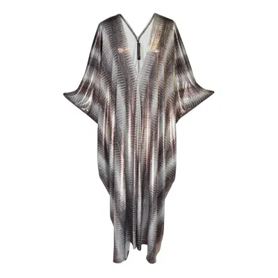Jennafer Grace Women's Slither Metallique Caftan Kaftan Dress