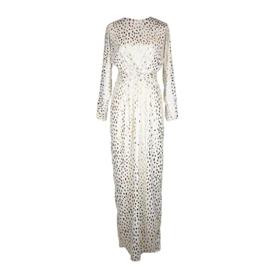 Jennafer Grace Women's Solar Flare Twist Dress In White/yellow