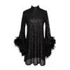 Jennafer Grace Women's Time Warp Sequin Mod Mini In Frankie Black In Black