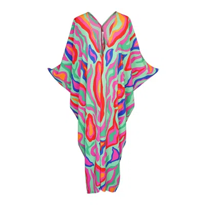 Jennafer Grace Women's Vyka Verde Celebe Caftan In Multi