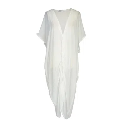 Jennafer Grace Women's White Actius Caftan Kaftan Dress In Ivory