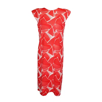 Jennafer Grace Women's White / Red Sabrina Shift In Rosso