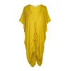 Jennafer Grace Women's Yellow / Orange Actius Caftan Kaftan Dress In Cadmium In Yellow/orange