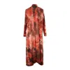 Jennafer Grace Women's Yellow / Orange / Brown Ginger Smoke Tiedye Yoga Duster In Yellow/orange/brown