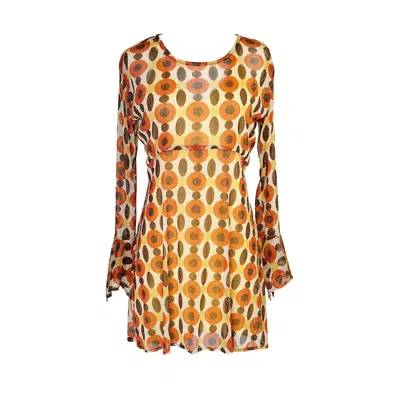 Jennafer Grace Women's Yellow / Orange / Brown Le Corbusier Jill Dress In Yellow/orange/brown
