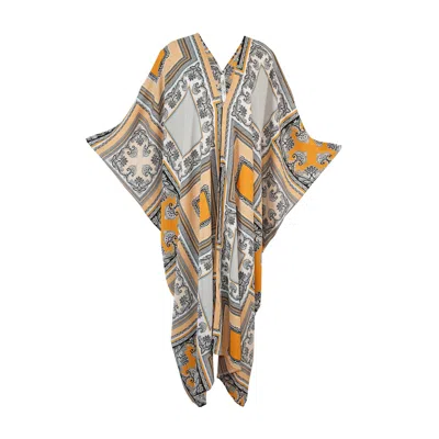 Jennafer Grace Women's Yellow / Orange Eliza Caftan In Neutral
