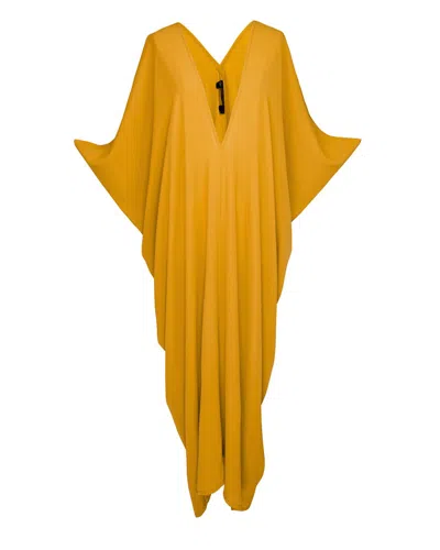 Jennafer Grace Women's Yellow / Orange Saffron Caftan Dress