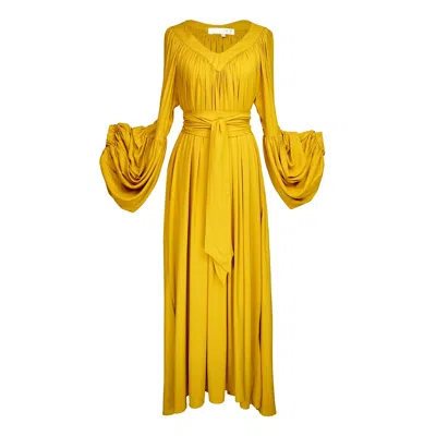 Jennafer Grace Women's Yellow / Orange Saffron Stardust Dress In Yellow/orange