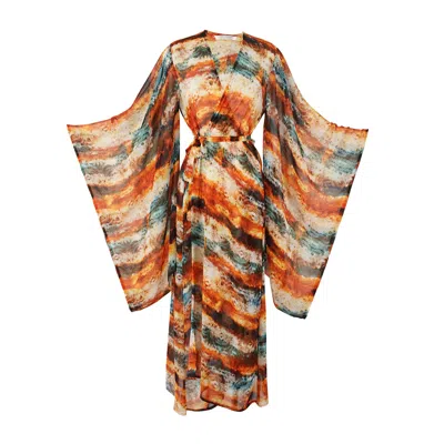 Jennafer Grace Women's Yellow / Orange Solstice Kimono In Multi